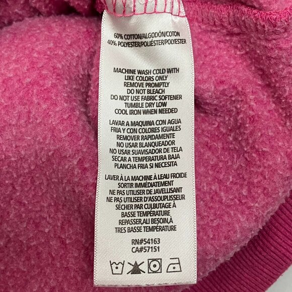 Tommy Hilfiger Sport Womens Logo Hot Pink Sweatshirt with Thumb Holes Size‎ M - Picture 5 of 5